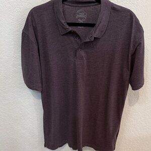 Men's True Classic Carbon Dark Plum Polo Shirt, Size XL